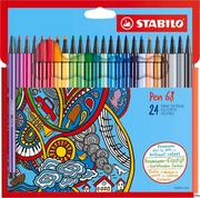 Kredki, ołówki, pastele i pisaki - STABILO Stabilo Pen 68  Premium-flamastrów, wielokolorowa 6824-7 - miniaturka - grafika 1