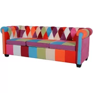 Sofy i kanapy - vidaXL Sofa Chesterfield trzyosobowa - miniaturka - grafika 1