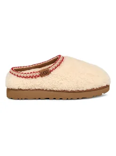 UGG Kapcie "Tasman Maxi Curly" w kolorze kremowym z wełny owczej - Kapcie damskie - miniaturka - grafika 1