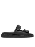 Klapki i japonki damskie - Badura Klapki BURDOCK-124AL0955 Czarny - miniaturka - grafika 1