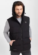 Kamizelki męskie - Pikowany bezrękawnik z kapturem V-EGON - miniaturka - grafika 1