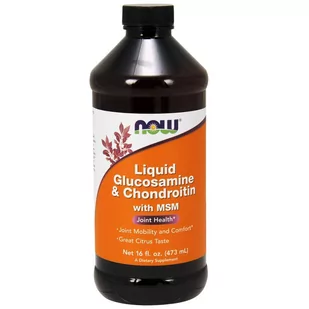 Now® Foods NOW Glukozamina i chondroityna z płynem MSM, 473 ml - Produkty specjalne dla sportowców - miniaturka - grafika 1