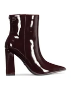 Botki damskie - Nine West Botki WFA2829-1 Bordowy - miniaturka - grafika 1