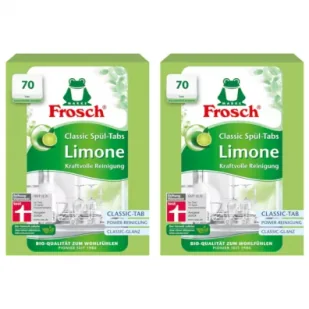 Frosch Tabletki do zmywarek Classic limonkowe zestaw 2 x 70 szt. - Środki do zmywarek - miniaturka - grafika 1
