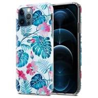Etui i futerały do telefonów - Etui Cadorabo do Apple iPhone 12 PRO MAX Etui ochronne z białym etui TPU Flowers Flower Cover Case - miniaturka - grafika 1