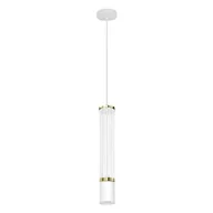 Lampy sufitowe - Biała metalowa lampa wisząca tuba - A235 E6-Z93 - miniaturka - grafika 1