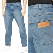 Spodnie męskie - Wrangler REDDING LOOSE STRAIGHT Green Steel LUŹNE PROSTE BLUE DżINS W30 L32 - miniaturka - grafika 1