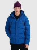 Kurtki męskie - 4F Kurtka puchowa z wypełnieniem syntetycznym membrana 10000 męska - niebieska 3XL - miniaturka - grafika 1