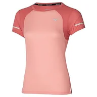 Koszulki i topy damskie - Mizuno Dryaeroflow damska koszulka, Morelowy róż, M - miniaturka - grafika 1