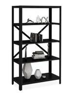 Regały - Czarny industrialny regał na książki N5-D46 - miniaturka - grafika 1