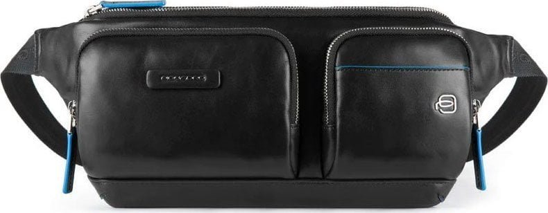 Piquadro Piquadro, Blue Square, Genuine Leather, Fanny Pack, Toiletry, CA5578B2V, Black, 32x14x7 cm, For Men For Men