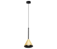 Lampy sufitowe - Żyrandol na lince CONE 1xGU10/10W/230V złoty/czarny - miniaturka - grafika 1