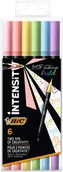 Przybory szkolne - Bic Pisak dwustronny Intensity Dual Pastel 6 szt. - miniaturka - grafika 1