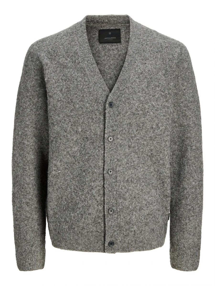 maglie mężczyzna jack and jones 12289068 blasimon medium grey melange