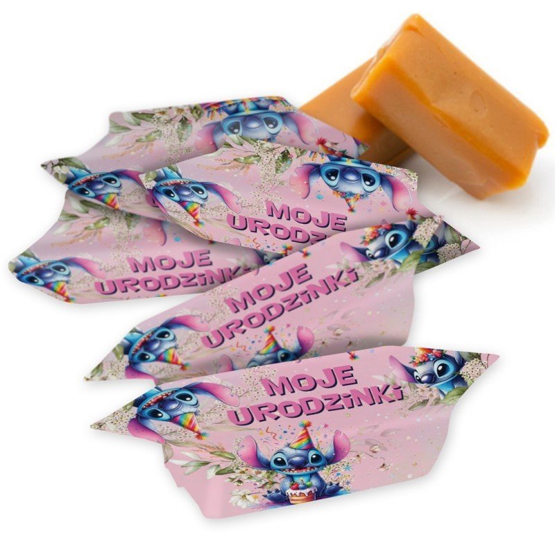 KRÓWKI podziękowanie dla gości upominek słodycze urodziny dziecka 1kg 65szt Lilo&Stich
