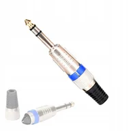 Złącza, przejściówki, adaptery - Wtyk Duży Jack 6,3mm Na Przewód Kabel Stereo - miniaturka - grafika 1