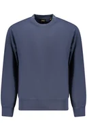 Bluzy męskie - HUGO BOSS MĘSKA BLUZA Z ROZPINANYM NA ZAMEK NIEBIESKA - miniaturka - grafika 1