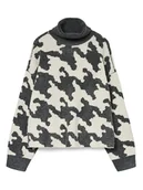 Swetry damskie - Vero Moda Golf w kolorze kremowo-ciemnoszarym - miniaturka - grafika 1