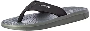 Hurley Męskie klapki M Crest, szary, biały, czarny, 42.5 EU - Klapki i japonki męskie - miniaturka - grafika 1