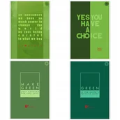 Notesy i bloczki - Blok notatnik A4/80K kratka Think Green (4szt) - Ziemia Obiecana - miniaturka - grafika 1