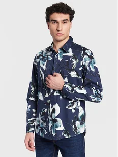 Guess Koszula M3GH24 W7N50 Granatowy Slim Fit - Koszule męskie - miniaturka - grafika 1