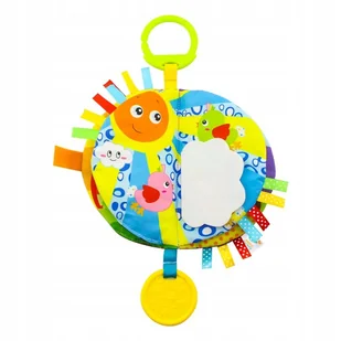 Plush&K Książeczka sensoryczna Piszczek Kolorowy Świat - Zabawki interaktywne dla dzieci - miniaturka - grafika 1
