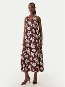 Sukienki - Vero Moda Sukienka letnia Jennifer 10341973 Bordowy Regular Fit - miniaturka - grafika 1