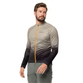 Koszulki męskie - Koszulka rowerowa męska Jack Wolfskin MOROBBIA FZ L/S PRINT M misty green 51 - S - miniaturka - grafika 1