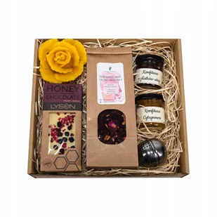 Kosz prezentowy herbata czekolada zestaw upominek - Zestawy upominkowe - miniaturka - grafika 1