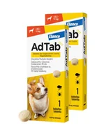 Artykuły przeciw pasożytom - ELANCO 2xAdTab 225mg tabletki na pchły i kleszcze dla psów >5,5 - 11 kg - miniaturka - grafika 1