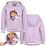 Moda i Uroda OUTLET - Koci Domek Gabi Fioletowa bluza z kapturem dla dziewczynki, wciągana przez głowę, bawełniana 4 lata 104 cm - miniaturka - grafika 1