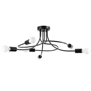 Przysufitowa lampa Levar SL.1456 Sollux do salonu nowoczesny czarny - Lampy sufitowe - miniaturka - grafika 1