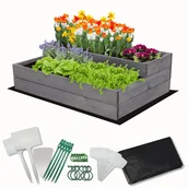 Szklarnie ogrodowe - Skrzynia na warzywa warzywniak inspekt IMPREGNOWANY 90x60 ZESTAW ECO / Wamar-Sosenka - miniaturka - grafika 1