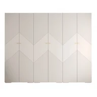 Szafy - Szafa garderoba ubraniowa z półkami MANHATTAN RYFEL 2 - 3SZ czarny mat biały mat - miniaturka - grafika 1