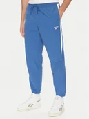 Spodnie sportowe męskie - Reebok Spodnie dresowe 100215278 Niebieski Regular Fit - miniaturka - grafika 1