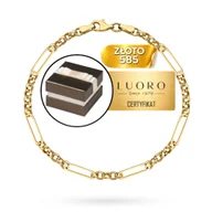 Bransoletki - Bransoletka złota 585 14K ogniwa owalne kółeczka 19,5 CM elegancka - miniaturka - grafika 1