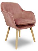 Fotele - ExitoDesign Fotel tapicerowany Boston velvet pink QSDEX4069-3DMQ2-23 - miniaturka - grafika 1
