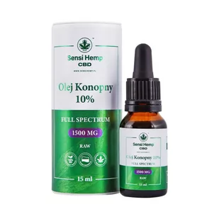 SENSI HEMP Olejek CBD RAW 10% (Olej konopny) 15ml - Suplementy naturalne - miniaturka - grafika 1