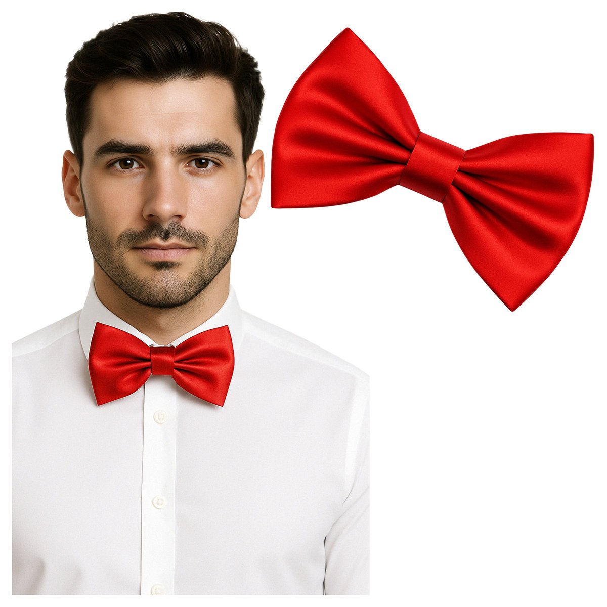 Muszka czerwona mucha męska