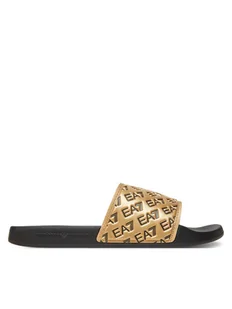 EA7 Emporio Armani Klapki 7X000109 AF15125 PC001 Złoty - Klapki i japonki męskie - miniaturka - grafika 1