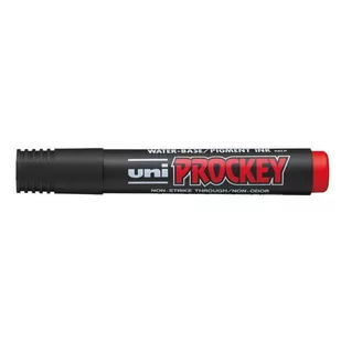 Marker permanentny okrągły UNI PROCKEY PM-122 czerwony - Markery permanentne - miniaturka - grafika 1