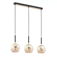 Lampy sufitowe - Prada lampa wisząca 3xE27 czarna/złota 62404 - miniaturka - grafika 1
