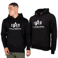 Odzież taktyczna i umundurowanie - Bluza z kapturem Alpha Industries Basic 178312 03 - Czarna XL - miniaturka - grafika 1