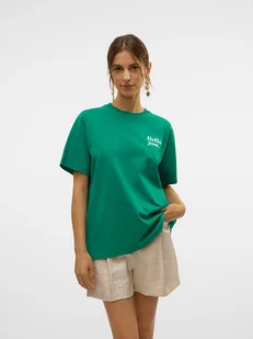 Vero Moda Koszulka "Katrine" w kolorze zielonym - Koszulki i topy damskie - miniaturka - grafika 1
