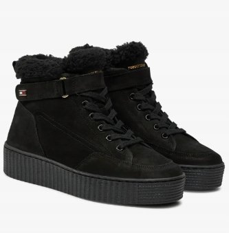 TOMMY HILFIGER FW0FW08172 DAMSKIE BOTKI SKÓRZANE CZARNE 39 1FRA