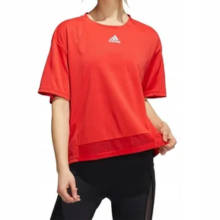 Koszulka damska Adidas Trn T Heat.dry luźna sportowa czerwona r. S - Koszulki i topy damskie - miniaturka - grafika 1