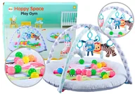 Maty edukacyjne - Mata Edukacyjna 2w1 Dla Malucha Okrągła Piłeczki Zwierzęta Zebra - miniaturka - grafika 1