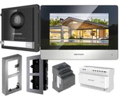 Wideodomofony - Wideodomofon dwumodułowy 2 żyłowy IP DS-KD8003-IME2 do konfiguracji HIKVISION - miniaturka - grafika 1