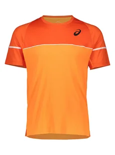 asics Koszulka funkcyjna w kolorze pomarańczowym - Koszulki sportowe męskie - miniaturka - grafika 1