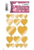 Zabawki kreatywne - Naklejka Decor złote serca - miniaturka - grafika 1